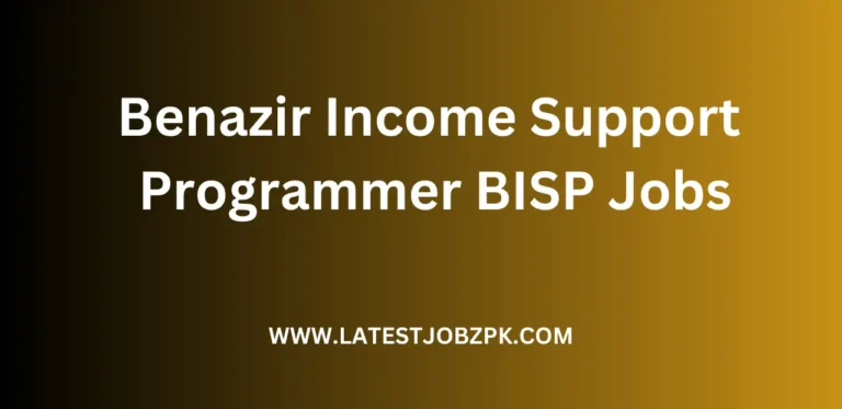 Benazir Income Support Programmer BISP Jobs