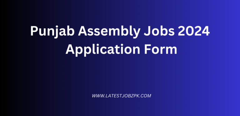 Punjab Assembly Jobs 2024 Application Form